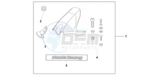 CBR1000RA9 France - (F / ABS CMF) drawing HUGGER CANDY ACHILLES BLACK METALLIC