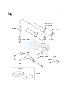 ZG 1000 A [CONCOURS] (A15-A19) [CONCOURS] drawing IGNITION SYSTEM