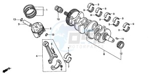 CB600F HORNET drawing CRANKSHAFT/PISTON