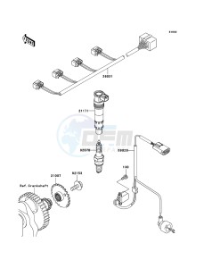 Z1000_ABS ZR1000C8F FR GB XX (EU ME A(FRICA) drawing Ignition System