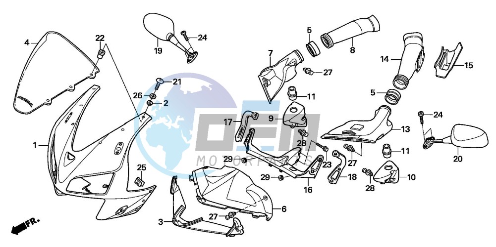 UPPER COWL (CBR600RR5/6)