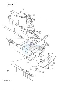 LT230E (E1) drawing REAR SWINGING ARM (MODEL L)