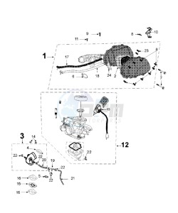 DJANGO 125 SPORT drawing CARBURETTOR