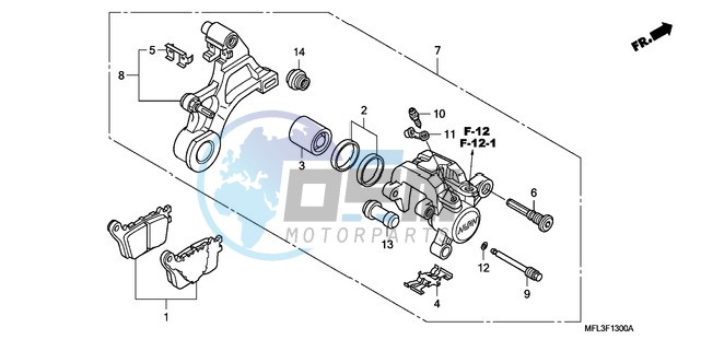 REAR BRAKE CALIPER