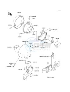 VN 1600 B [VULCAN 1600 MEAN STREAK] (B6F-B8FA) B7FA drawing HEADLIGHT-- S- -