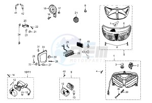 TREKKER - 50 cc drawing HEADLAMPS-BLINKERS