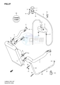 VL800 INTRUDER EU drawing RADIATOR HOSE