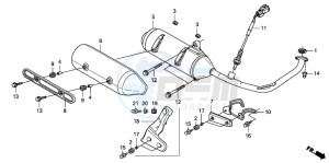 FES125 PANTHEON drawing EXHAUST MUFFLER