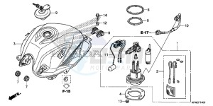 GLR1251WHF CB125F UK - (E) drawing FUEL TANK