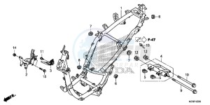 SH125ADSE SH125ADS UK - (E) drawing FRAME BODY