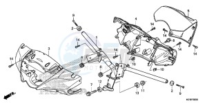 SH125ADE SH125AD UK - (E) drawing STEERING HANDLE/HANDLE COVER