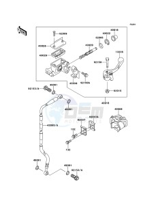 KX65 KX65AEF EU drawing Front Master Cylinder