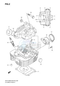 DR-Z125 (E28-E33) drawing CYLINDER HEAD