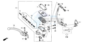 ST1300 drawing FR. BRAKE MASTER CYLINDER (ST1300)