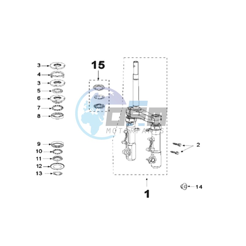 FRONT FORK / STEERINGHEAD