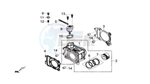 JOYMAX 125 drawing CYLINDER MET PISTON