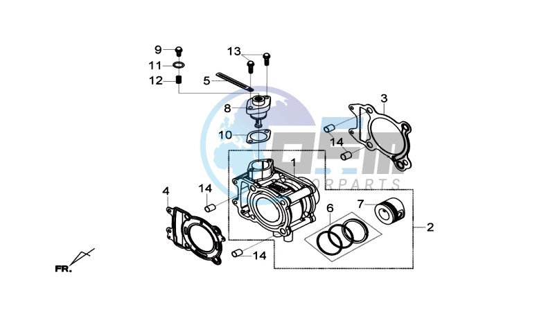 CYLINDER MET PISTON