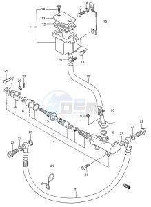 GSX600F (E28) Katana drawing REAR MASTER CYLINDER