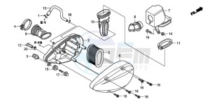 VT750C2 VT750C2 drawing AIR CLEANER