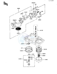 KZ 550 D [GPZ] (D1) [GPZ] drawing OIL PUMP_OIL FILTER