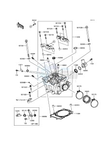 KLX450R KLX450AFF EU drawing Cylinder Head