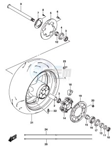 GSX-S1000 A drawing REAR WHEEL (GSX-S1000AZL8 E21)