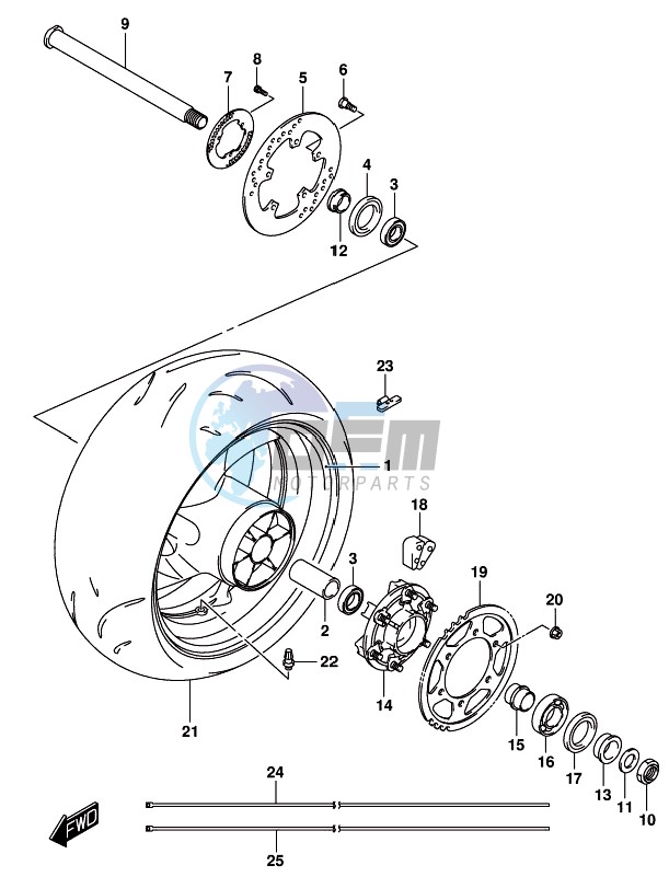 REAR WHEEL (GSX-S1000AZL8 E21)