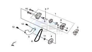 CRUISYM 300 (L8) EU drawing OIL PUMP ASSY