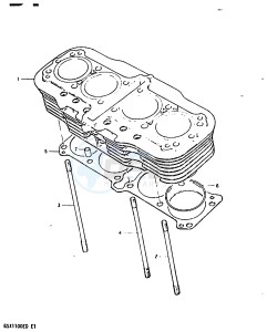 GSX1100 (Z-D) drawing CYLINDER