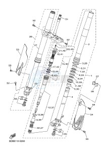 YZ450FX (B917 B918 B919 B919 B91A) drawing FRONT FORK