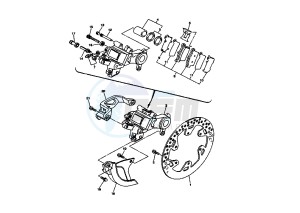 WR F 450 drawing REAR BRAKE CALIPER