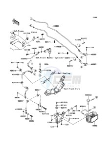 Z750 ABS ZR750MBF FR GB XX (EU ME A(FRICA) drawing Brake Piping