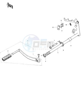 KS 125 (-A) drawing GEAR CHANGE MECHANISM -- 74-75- -