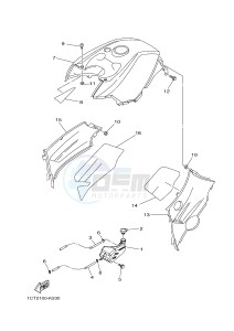 YFM450FWA YFM45FGB GRIZZLY 450 IRS AUSTRIA drawing SIDE COVER