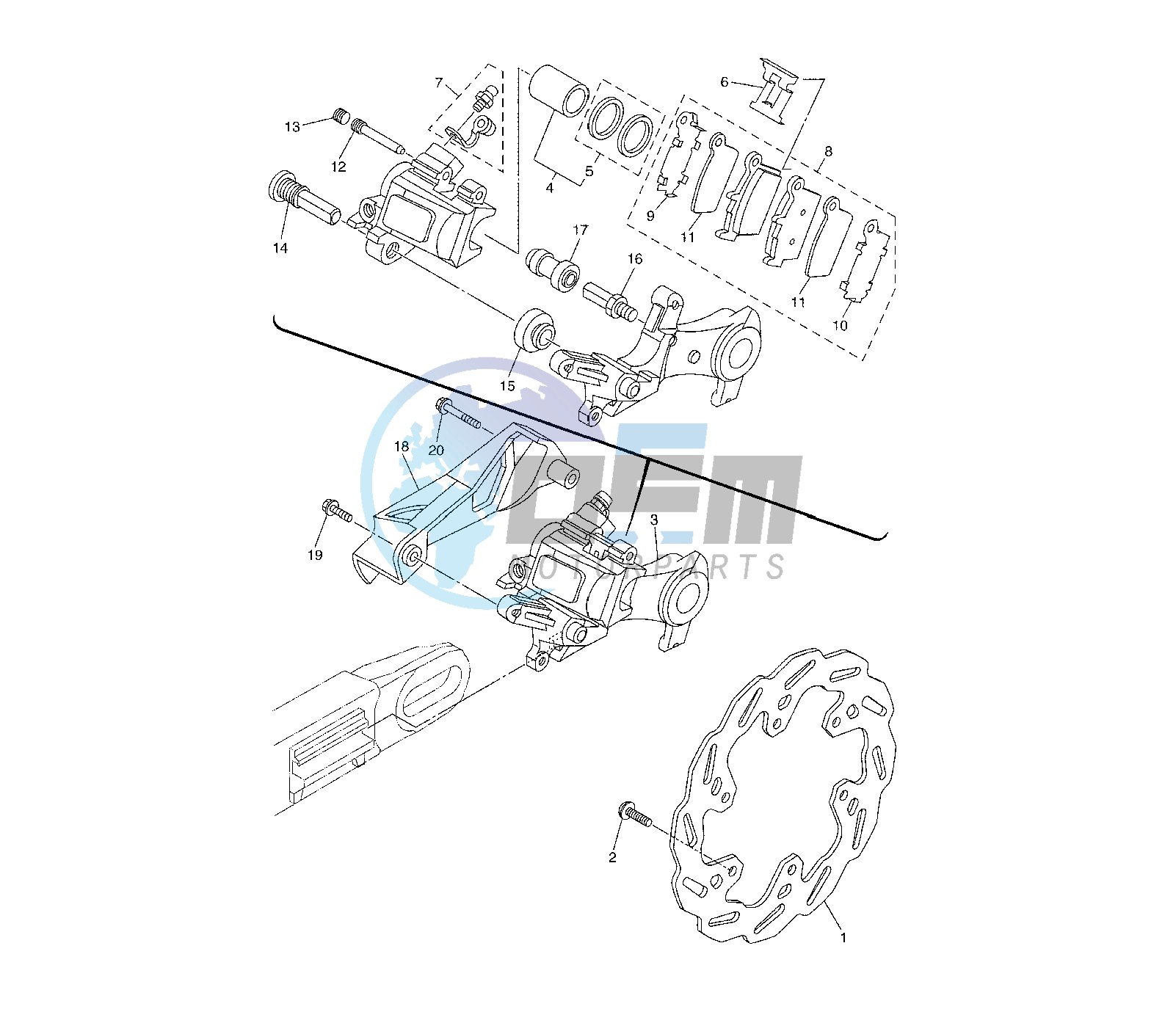 REAR BRAKE CALIPER