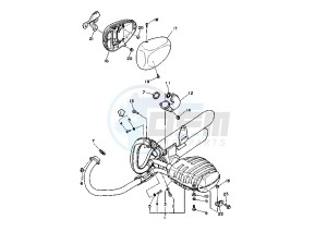 XV DX VIRAGO 535 drawing EXHAUST MY01-02