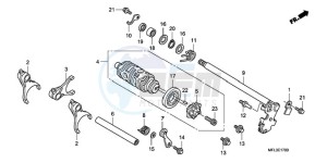 CBR1000RA9 Europe Direct - (ED / ABS) drawing GEARSHIFT DRUM