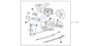 VFR1200FDC VFR1200F Dual Clutch E drawing KIT DCT PEDAL SHIFT