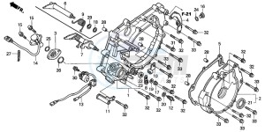 TRX350FM FOURTRAX drawing REAR CRANKCASE COVER