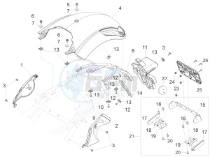 California 1400 Custom ABS 1380 WEG drawing Rear mudguard