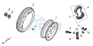 ALLO 50 25 KMH drawing REAR WHEEL