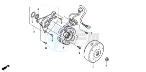 CRF80F 100 drawing GENERATOR (CRF100F)