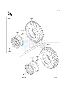 KRF 750 J [TERYX 750 FI 4X4 LE] (J9FA) J9FA drawing WHEELS_TIRES