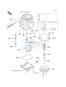 EX 250 F [NINJA 250R] (6F-7F) F6F drawing CARBURETOR PARTS