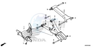 TRX500FM6F TRX500FM Australia - (U) drawing REAR ARM