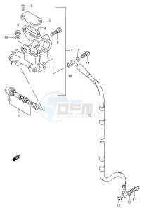 RM250 (E3-E28) drawing FRONT MASTER CYLINDER (MODEL T V W)