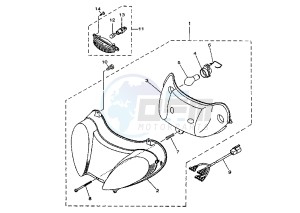 YP MAJESTY 150 drawing HEADLIGHT