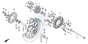 XL600V TRANSALP drawing REAR WHEEL