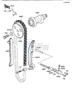 KLT 200 C [KLT200] (C2) | DIFFIRENTIAL AXLE [KLT200] drawing CAMSHAFT_CHAIN_TENSIONER -- 84 KLT200-C2- -