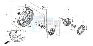 VT750DC BLACK WIDOW drawing REAR WHEEL